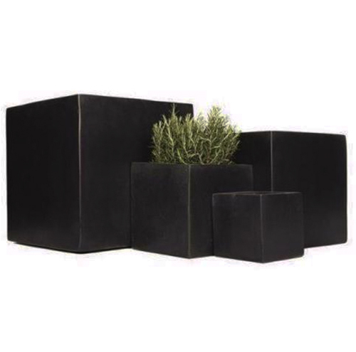 Polystone Large Tree Square  Planter (55 x 55 x 55 cm, Slate Black)